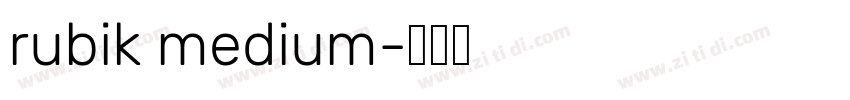 rubik medium字体转换